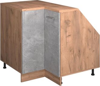 Vicco Armario Para Techo Inclinado Armario De Esquina Rion, Hormig&oacute;n, 75.6 X 81.6 Cm Con 1 Puerta, Carcasa Del Armario 60 Cm De Profundidad, Vicco