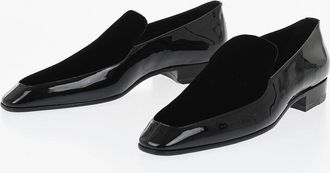 Saint Laurent Patent Leather Loafers GABRIEL With Velour Insert Saint Laurent