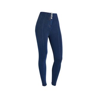 Freddy Jeggings WR.UP vita super alta bustier e coating glitter