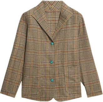 Fortela Scotland Classic Wool Check Jacket in Mix at Nordstrom, Size 36 Eu