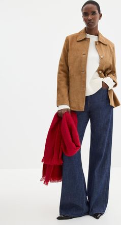 Contemporaine Womens Matilda shirt-collar suede jacket
