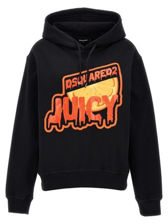 Dsquared2 Black Logo Print Hoodie