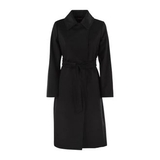 Max Mara Jassen, Dames, Zwart, M, Wol, Bcollag Riemenjas