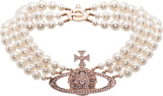 Vivienne Westwood Layered Necklace with Gold-Tone Orb Plaque