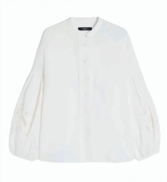 Weekend Pure Linen Long Low Cut Shirt