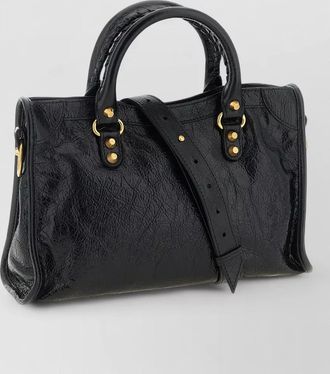 Balenciaga city s leather crossbody bag gold hardware