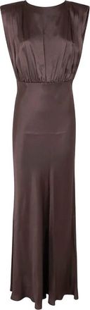 Semicouture Satin Long Dress