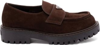 Prada Mocassini in pelle scamosciata - Marrone