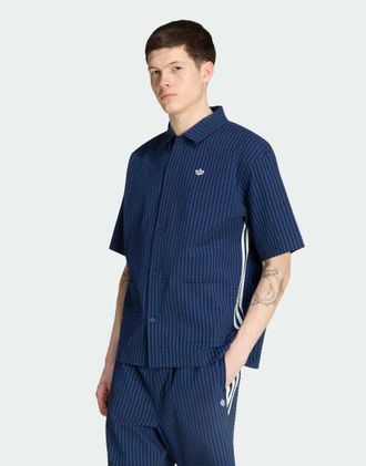adidas Originals Resort - Camicia 2 in 1 indaco notte / blu notte-Viola