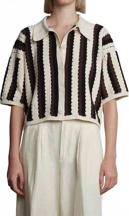 Eleven Six Lila Crochet Shirt In Espresso