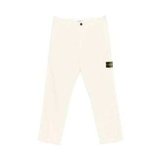 Stone Island Straight Trousers - male - Stone Island - Straight Trousers - Beige - W32 - Trousers