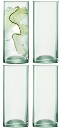 LSA International Mundgeblasene Longdrink-Gl&auml;ser Canopy aus recyceltem Glas (4er-Set)