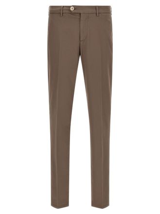 Brunello Cucinelli Beige Slim Flat Front Pants