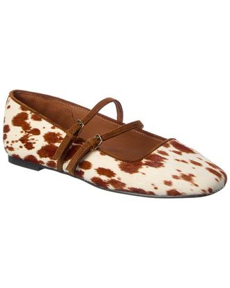 Madewell Greta Double Strap - Bringle Calf-Hair Flat