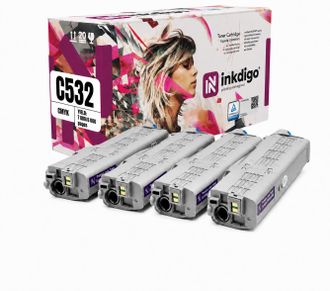 OEM Toner Inkdigo 46490608-46490605 Compatibile Con Oki C532dn Mc563dn C542dn Certificato T&uuml;v