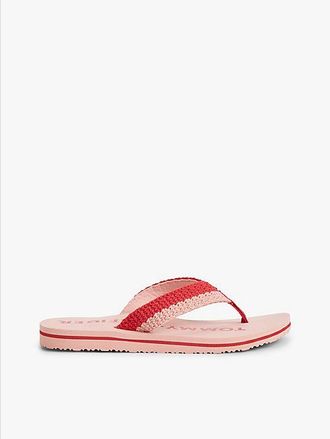 Tommy Hilfiger Logo Woven Flip-Flops