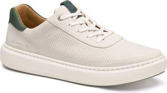 Johnston & Murphy Anders Perforated Sneaker in White/Green Suede at Nordstrom, Size 11.5
