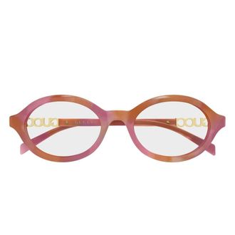 Gucci Oval Optical Frame - female - Gucci - Glasses - Pink - 51 MM - Accessories