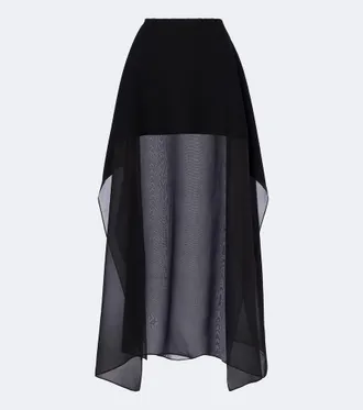 Sportmax Gonna lunga in maglia con seta