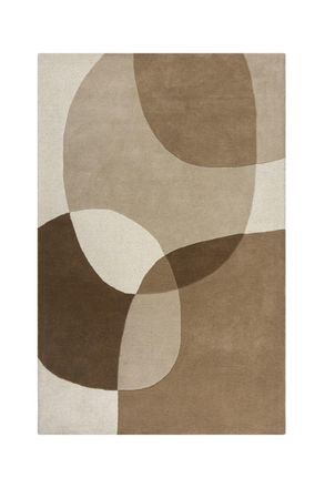 Flair Rugs Alfombra de lana marr&oacute;n y beige 120x170cm