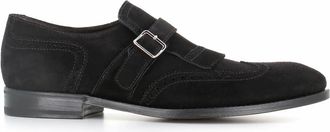Henderson Zwarte Su&egrave;de Franje Brogue Schoenen - Heren - Nette schoenen - Zwart - 41 1/2 EU - Su&egrave;de - Schoenen