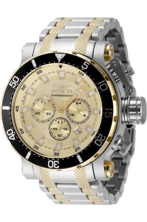 Invicta Coalition Forces 49224 Heren Horloge - Quartz Uurwerk - Roestvrij Staal met gouden Wijzerplaat - 52mm