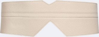 Florez jeans Womens Chalt&eacute;n Slim Leather Belt In Ivory