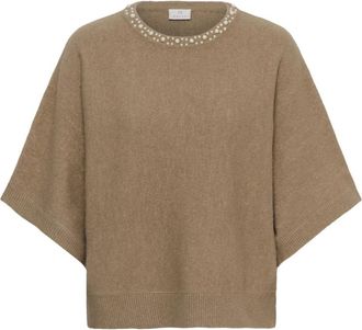 Kaffe Truien - Dames - Ronde hals truien - Bruin - XL - Truien & Vesten
