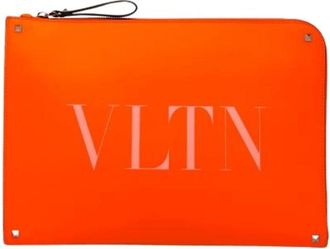 Valentino Pre-owned Rockstud Clutch - - Pre-owned - Donna - Arancione - ONE SIZE