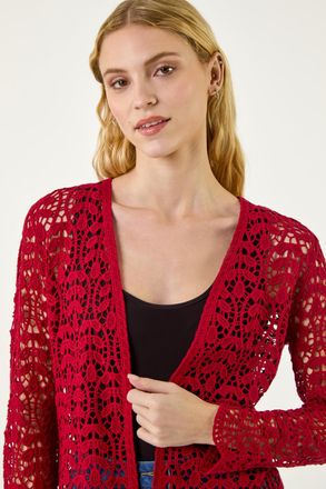 Roman Crochet Edge To Edge Cardigan