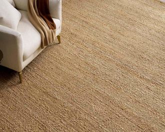 Castlery Jana Jute Area Rug by Castlery, Natural, 7.5 x 9, Hand Woven, 100% Jute for Living Room