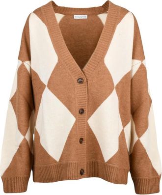 Ballantyne Gebreide Cardigan met Knopen - Dames - Vesten - Veelkleurig - L - Wol - Truien & Vesten