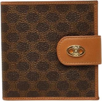 Celine Pre-owned Macadam PVC Leather Wallet - Dames - Vintage Accessoires - Bruin - ONE Size - Leer - Vintage