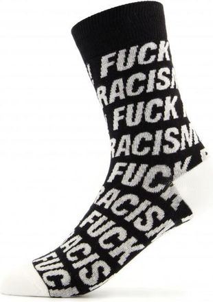Dedicated Socks Sigtuna Fuck Racism Pattern Multifunktionssocken - Unisex | schwarz/grau