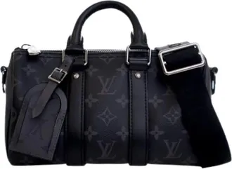 Louis Vuitton Vintage, unisex, Zwart, ONE Size, Pre-owned Keepall Bandouliere 25
