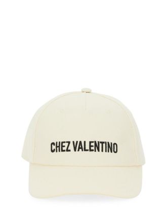 Valentino Garavani Ivory Logo Baseball Hat