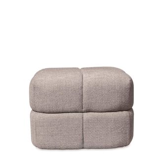 Koketto Home Puff tapizado en taupe