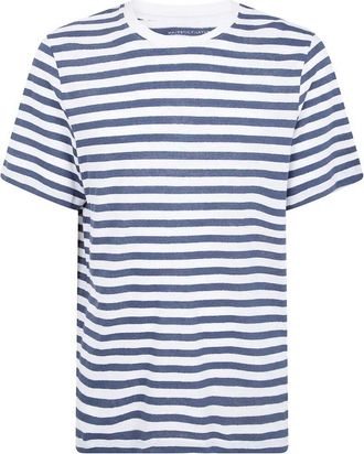 Majestic Round Neck Stripes Sweater