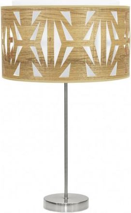 Fabrilamp Fabrilamp - Sobremesa Alto Katerina 1xe27 Niquel/madera Clara 61x30x30 Cm