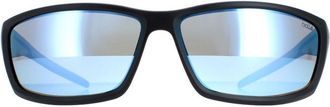 Bolle Unisex Sunglasses Cerber BS041003 Matte Black Sky Blue Polarized - One Size