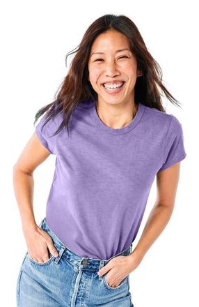 primary Womens Fit Classic Slub Crewneck Tee in Iris at Nordstrom, Size Xx-Large
