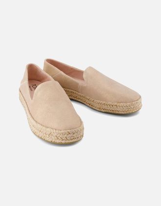 Toms Womens TOMS Carolina Leather Womens Pale Rose Espadrilles - Pink - Size: 7