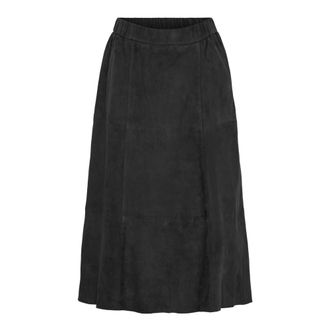 BTF-CPH Falda Midi de Ante Corte A - Skirts - Mujer - Negro - XL