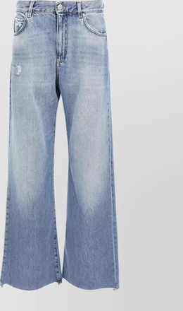 Pinko wide-leg distressed jeans five-pocket style