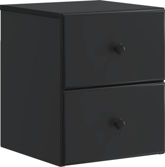vidaXL Mesita De Noche De Pared Con Caj&oacute;n Negro 34,5 X 33 X 40 Cm Vidaxl