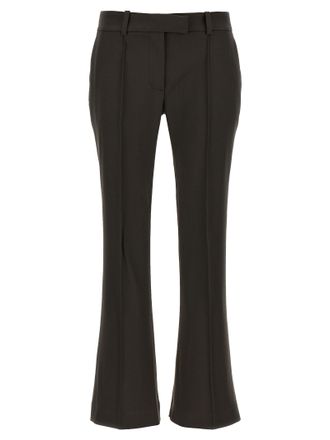 The Attico Brown Virgin Wool Flared Womens Pants