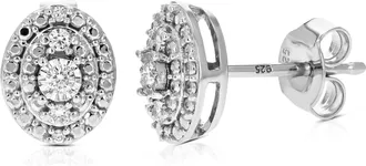 Vir Jewels 1/10 cttw Lab Grown Diamond Composite Earrings in Sterling Silver With Push Backs For Women