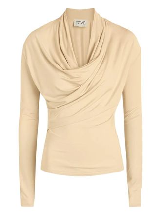 Tove draped top - Beige