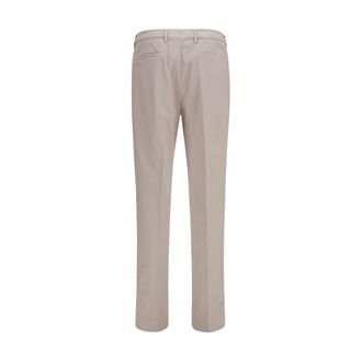 Brunello Cucinelli Mens Cotton-Blend Chino Beige Elastane