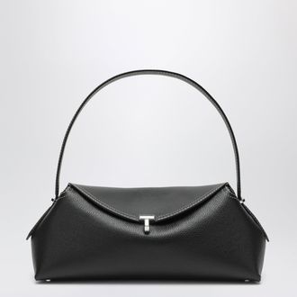 Toteme T-lock bag in black grained leather